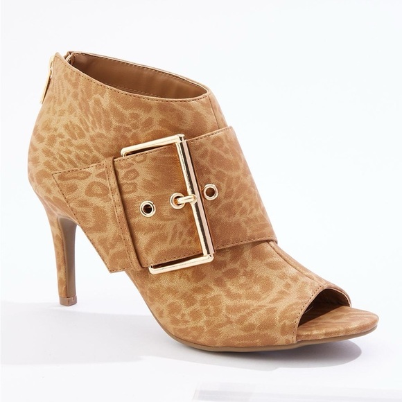 Cato Shoes - Cato | LEOPARD SIDE BUCKLE BOOTIES VARIOUS SIZES AVAILABLE